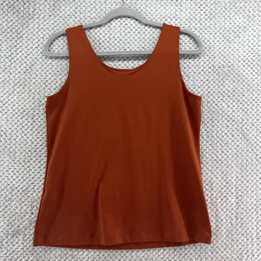 Chicos Lot of 2 Tank Top Womens 1 M/8 Blue Orange Scoop Neck Sleeveless Casual - Picture 4 of 12